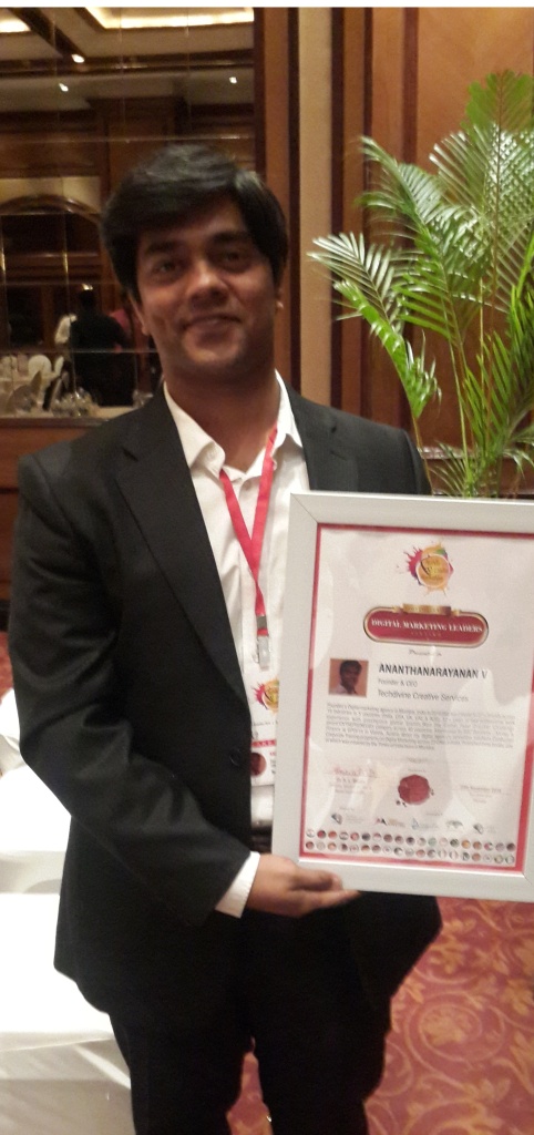 Most influential digital marketing leaders 2016 Ananth V CMO ASIA and World Marketing Congress